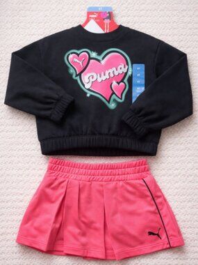 Girls Puma Set Size 4t NWT - Crewneck Sweater & Skort